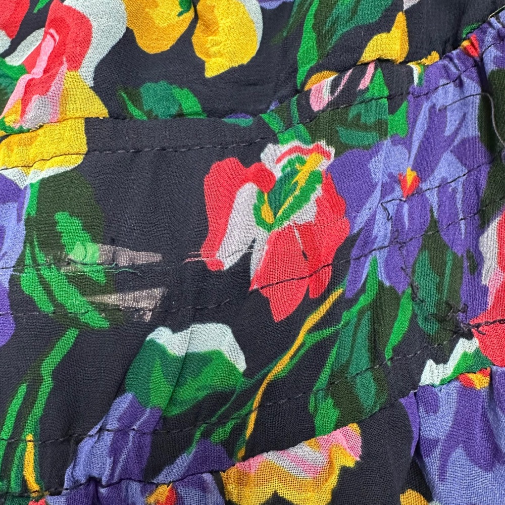 Anthropologie Somerset Strapless Maxi Dress Floral Navy Blue Pink Yellow L - Picture 10 of 13